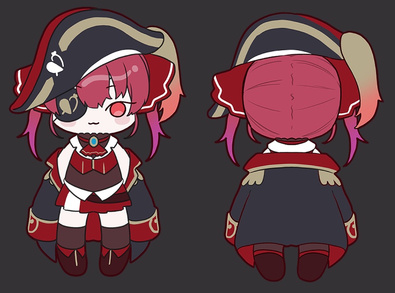 背中までかわいいアクリルキーホルダー