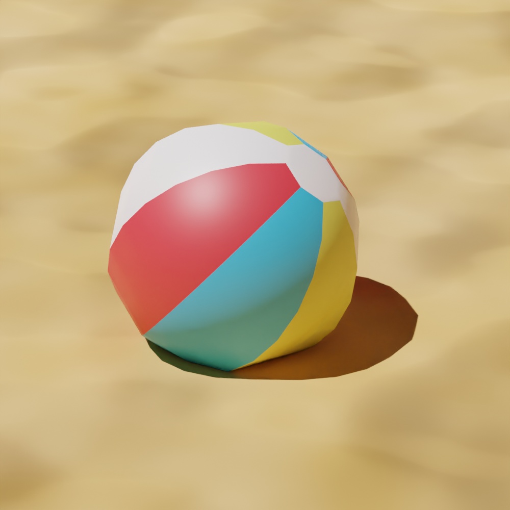 【シンプル3Dモデル】ビーチボール