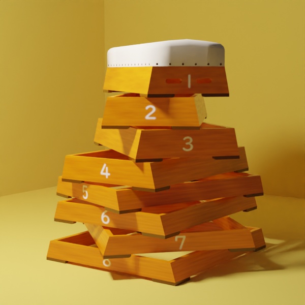 【シンプル3Dモデル】跳び箱