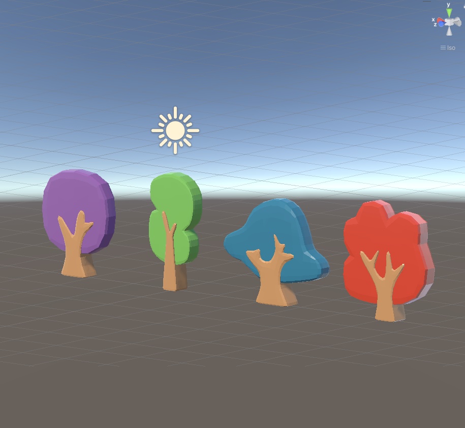 【シンプル3Dモデル】木製のおもちゃっぽい木のオブジェクト