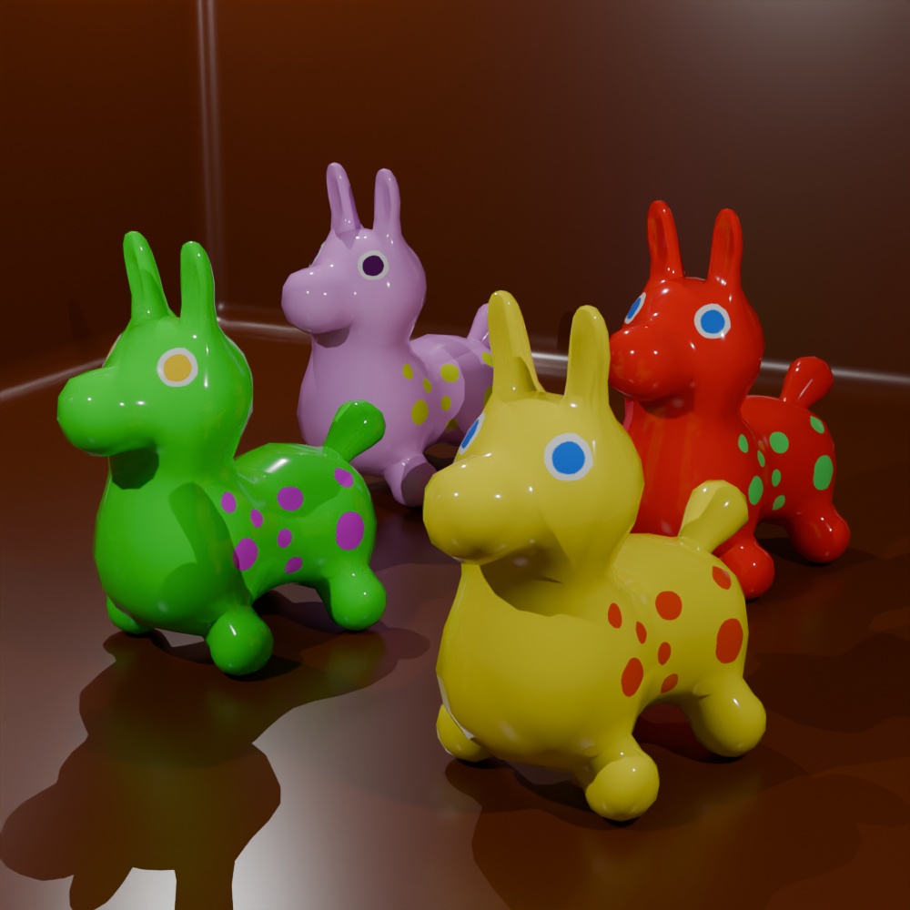 【シンプル3Dモデル】ウマのオブジェ