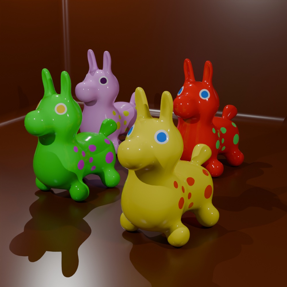 【シンプル3Dモデル】ウマのオブジェ