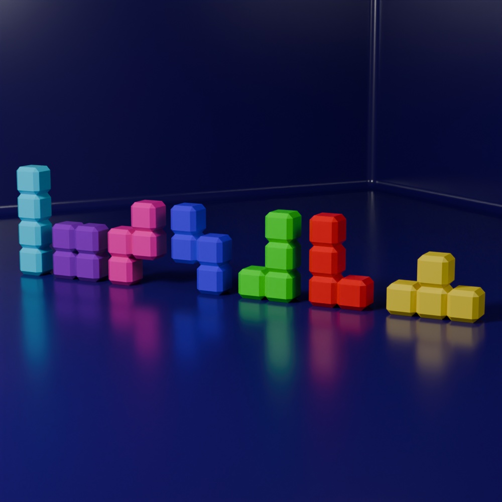 【シンプル3Dモデル】パズルゲーム感のあるブロック