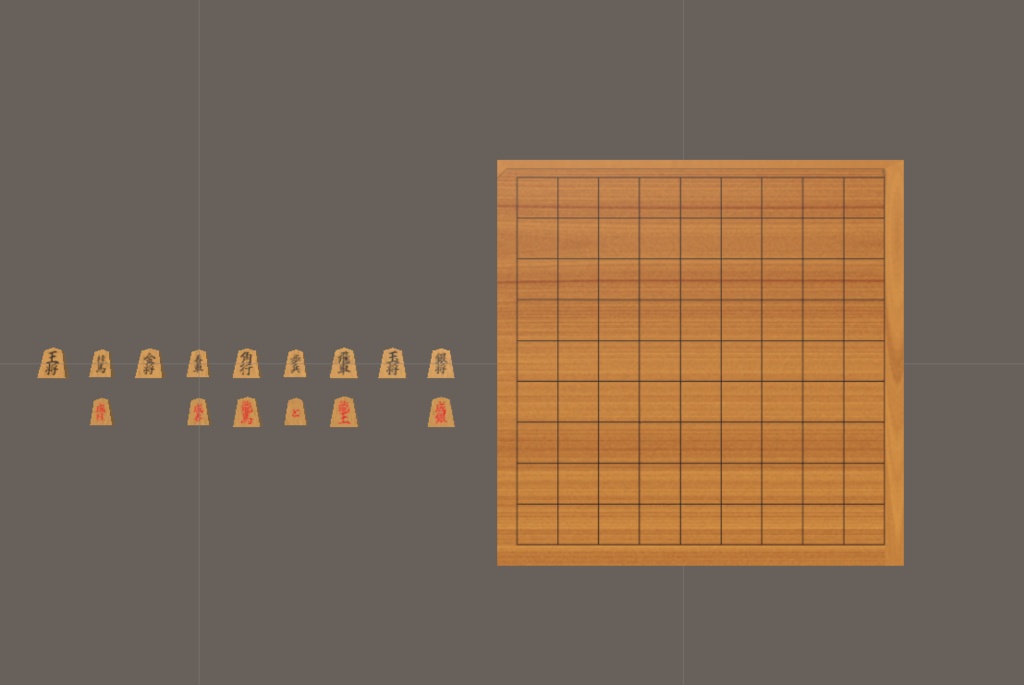 【シンプル3Dモデル】将棋盤と駒
