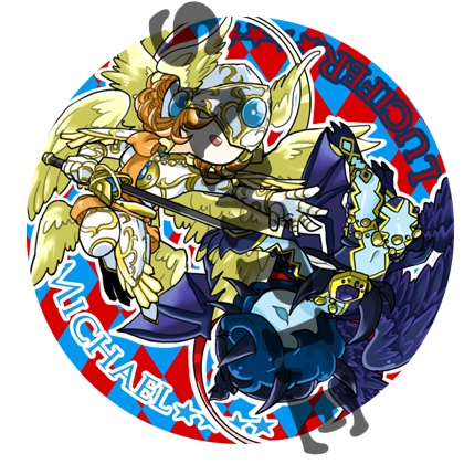 天使族缶バッジ