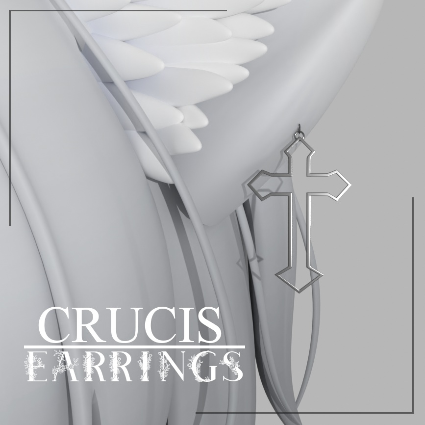 CRUCIS Earrings (Physbones Ready)【VRChat】