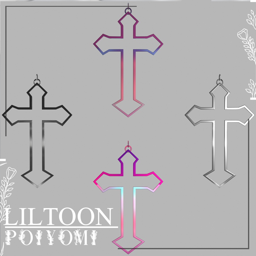 CRUCIS Earrings (Physbones Ready)【VRChat】