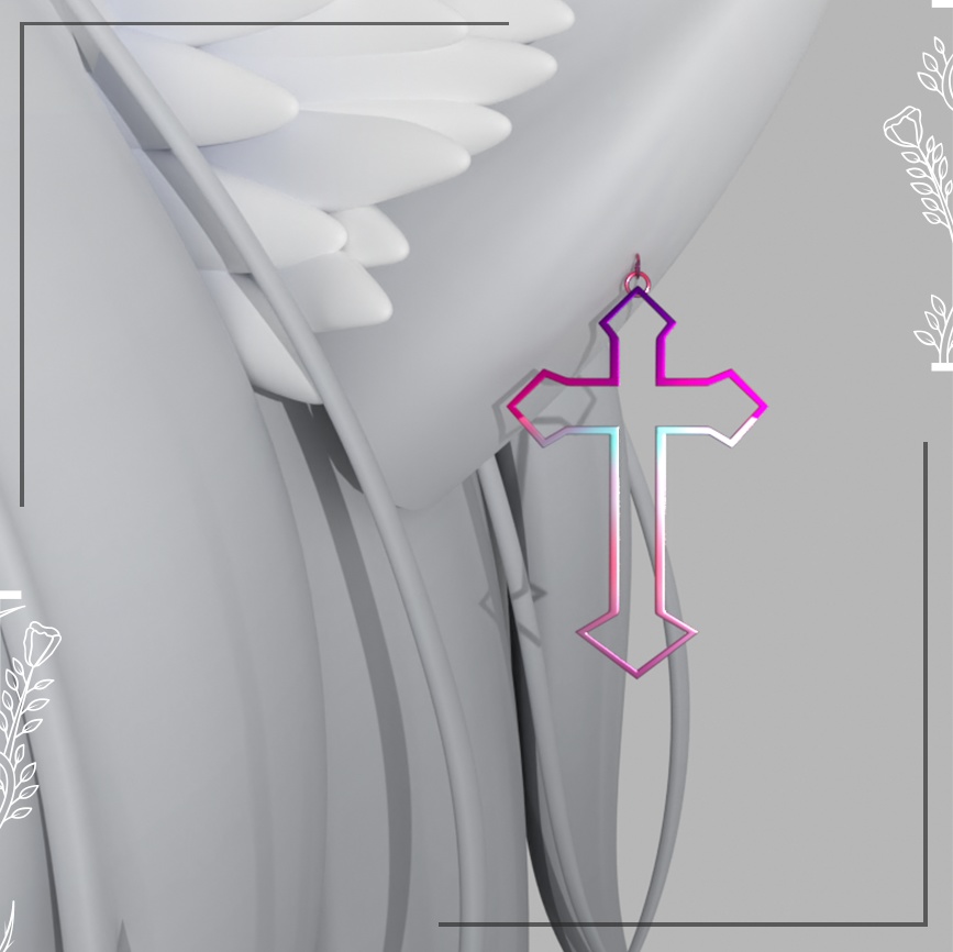 CRUCIS Earrings (Physbones Ready)【VRChat】