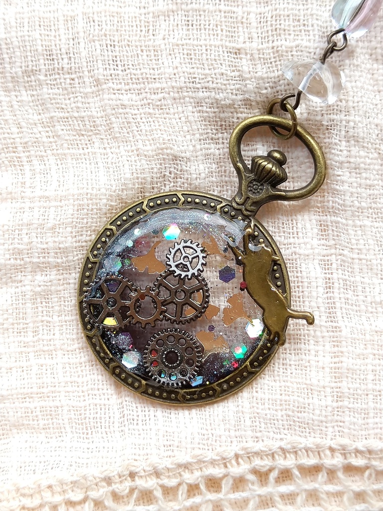 紅葉懐中時計 ニーアレプリカント モチーフ レジンキーホルダー