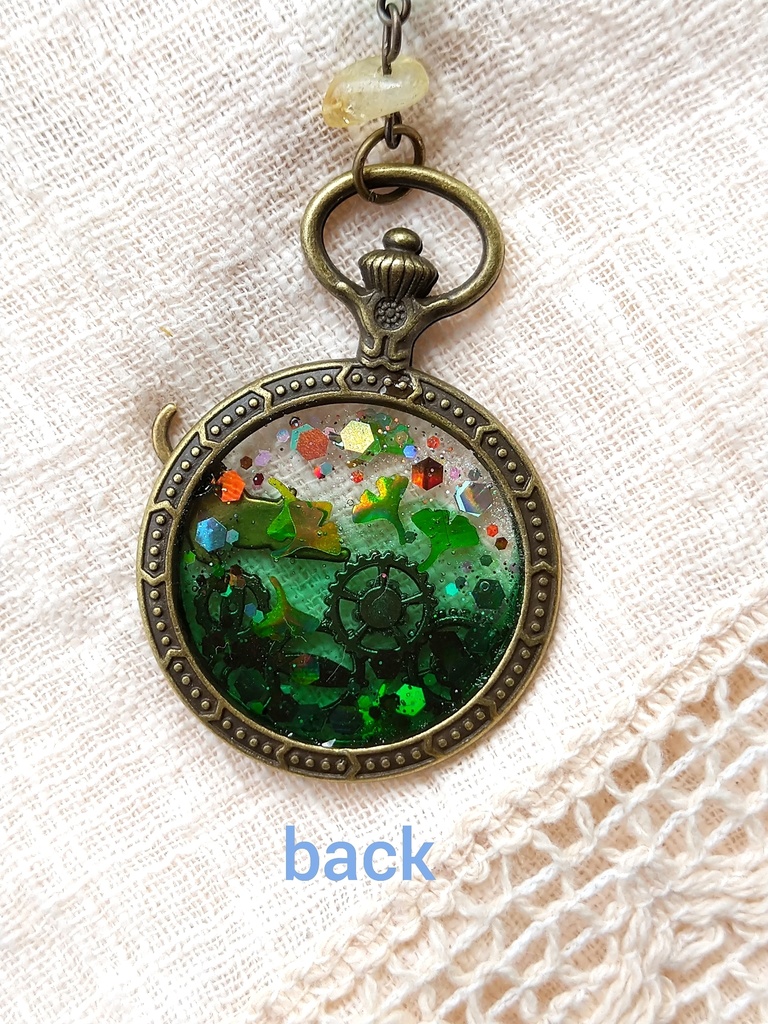 紅葉懐中時計 ニーアレプリカント モチーフ レジンキーホルダー
