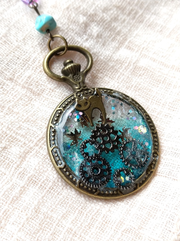 紅葉懐中時計 ニーアレプリカント モチーフ レジンキーホルダー