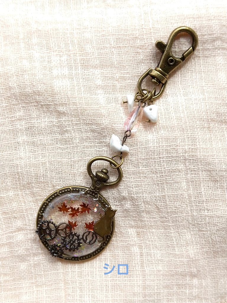 紅葉懐中時計 ニーアレプリカント モチーフ レジンキーホルダー
