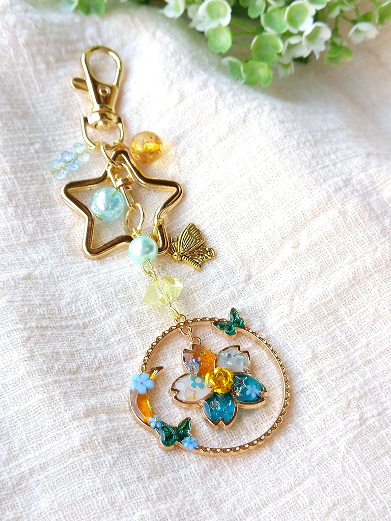 hello spring☆FF7リバース パーティーメンバー レジンキーホルダー