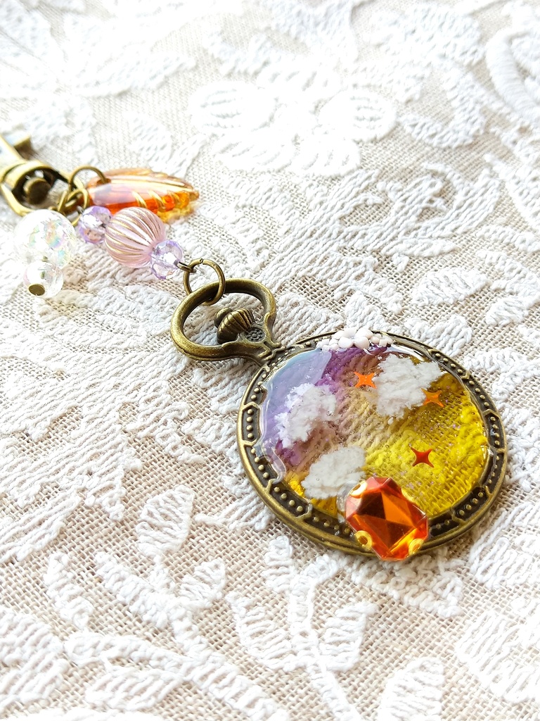 空駆ける召喚獣 FF16パーティメンバー&ドミナント アンティーク レジンキーホルダー