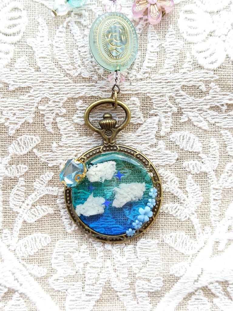 空駆ける召喚獣 FF16パーティメンバー&ドミナント アンティーク レジンキーホルダー