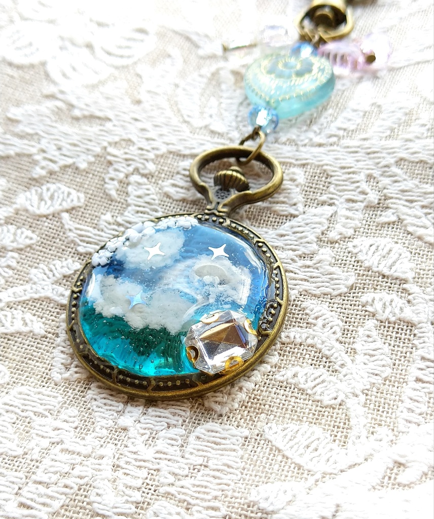 空駆ける召喚獣 FF16パーティメンバー&ドミナント アンティーク レジンキーホルダー