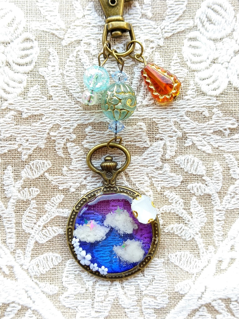 空駆ける召喚獣 FF16パーティメンバー&ドミナント アンティーク レジンキーホルダー