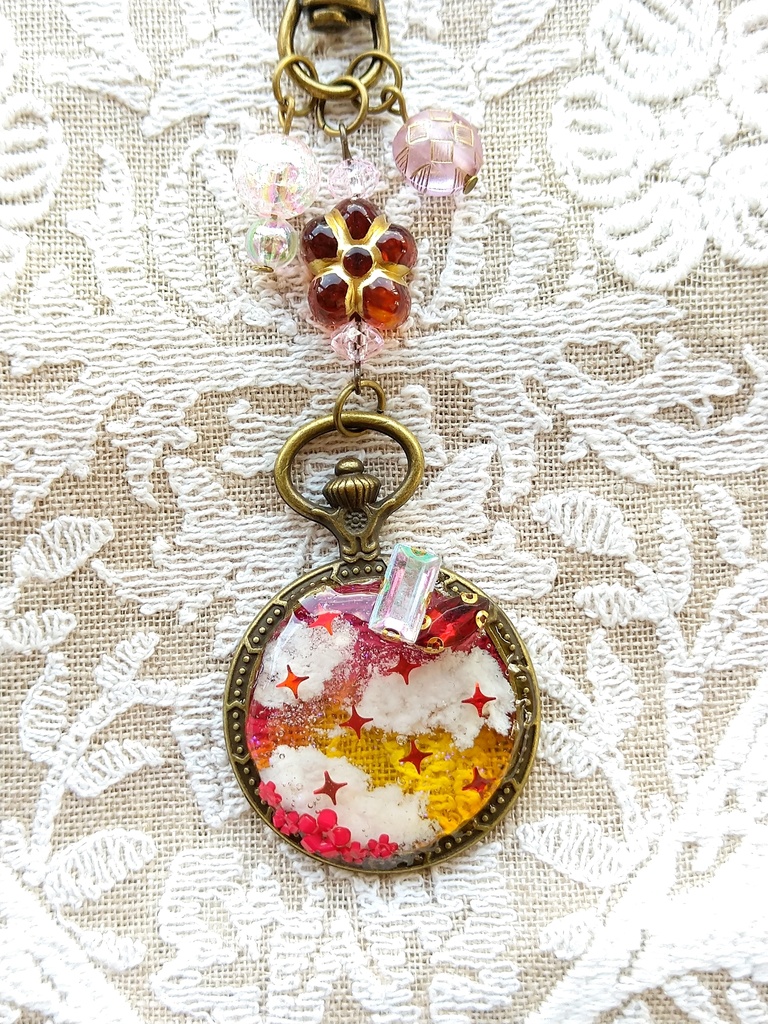 空駆ける召喚獣 FF16パーティメンバー&ドミナント アンティーク レジンキーホルダー