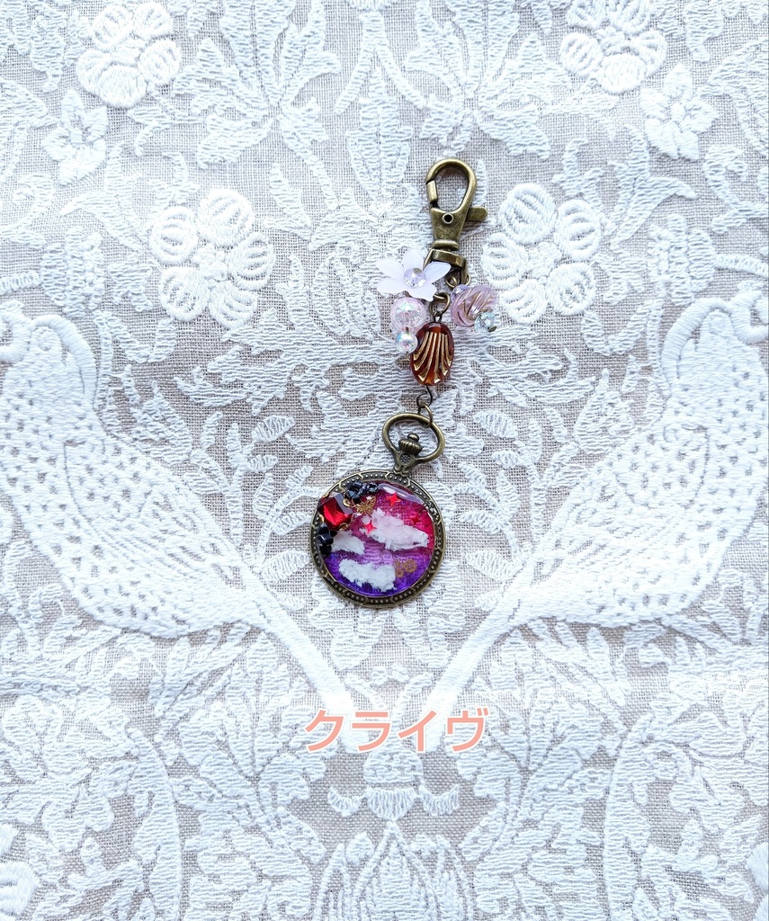 空駆ける召喚獣 FF16パーティメンバー&ドミナント アンティーク レジンキーホルダー