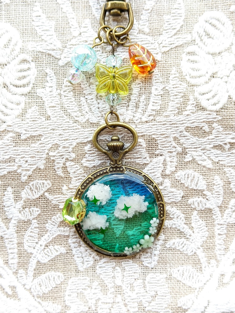 空駆ける召喚獣 FF16パーティメンバー&ドミナント アンティーク レジンキーホルダー