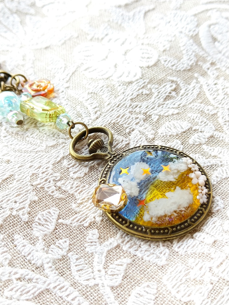 空駆ける召喚獣 FF16パーティメンバー&ドミナント アンティーク レジンキーホルダー