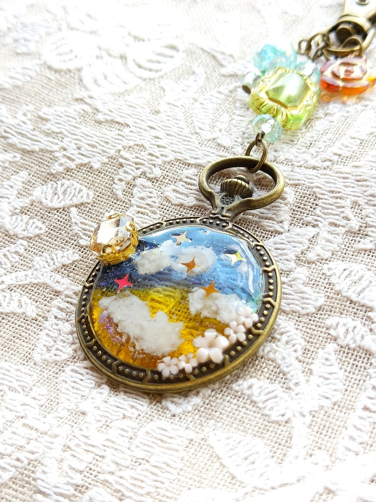 空駆ける召喚獣 FF16パーティメンバー&ドミナント アンティーク レジンキーホルダー