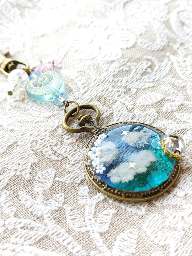 空駆ける召喚獣 FF16パーティメンバー&ドミナント アンティーク レジンキーホルダー