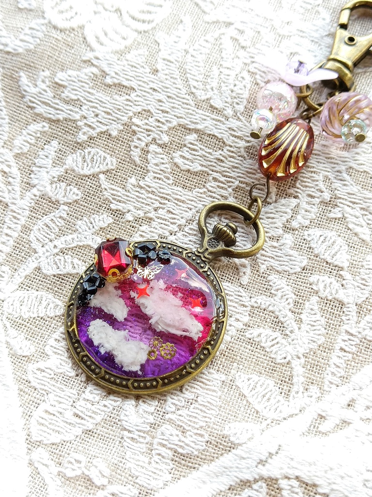 空駆ける召喚獣 FF16パーティメンバー&ドミナント アンティーク レジンキーホルダー