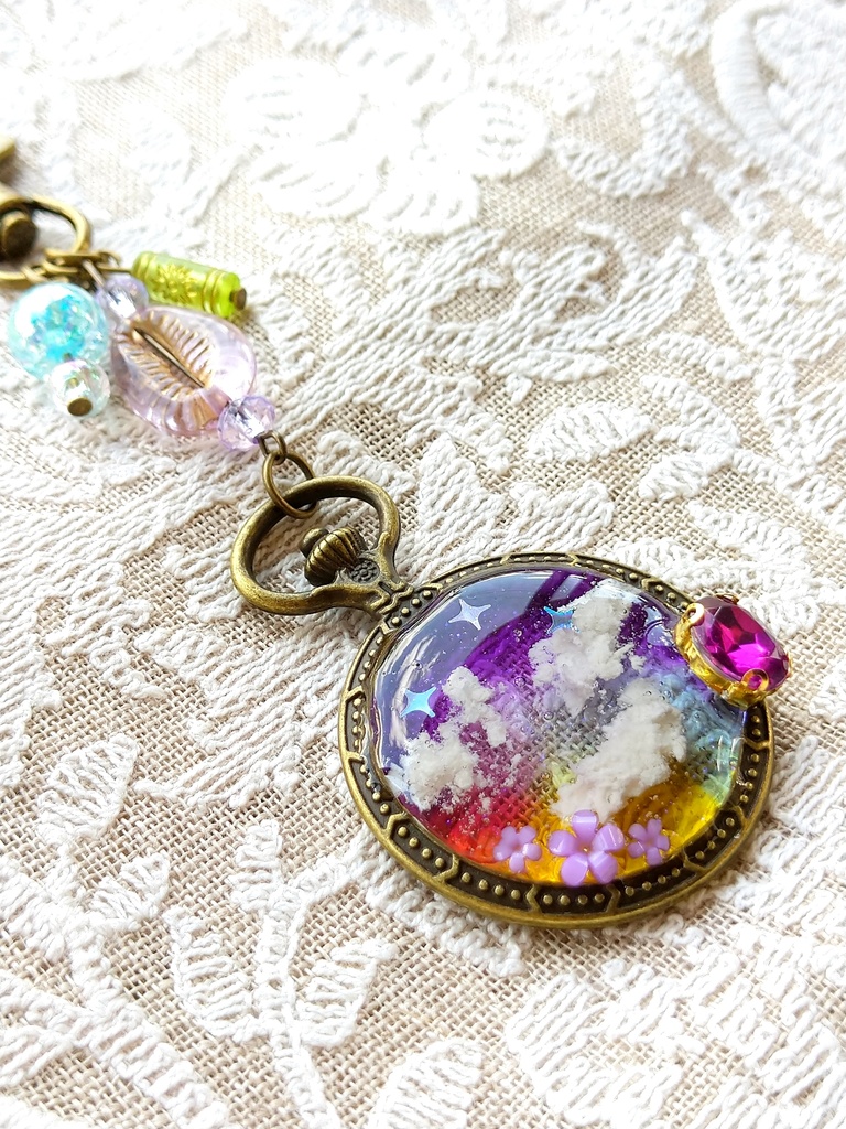 空駆ける召喚獣 FF16パーティメンバー&ドミナント アンティーク レジンキーホルダー