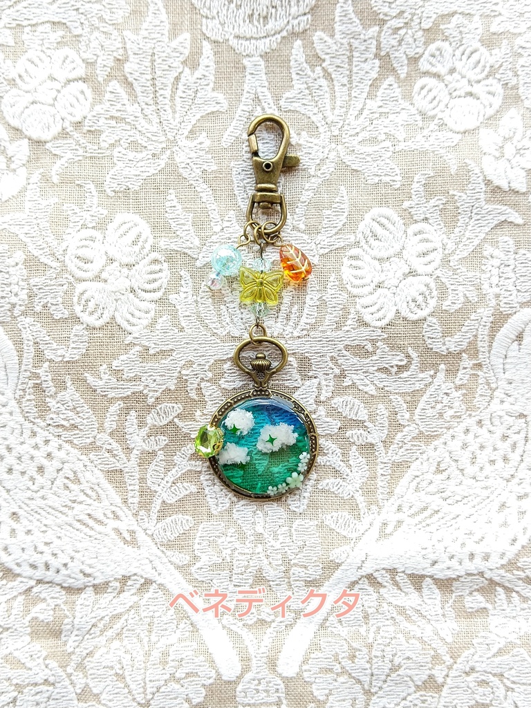 空駆ける召喚獣 FF16パーティメンバー&ドミナント アンティーク レジンキーホルダー