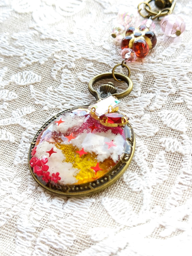 空駆ける召喚獣 FF16パーティメンバー&ドミナント アンティーク レジンキーホルダー