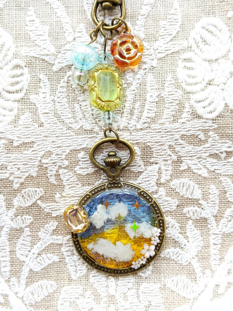 空駆ける召喚獣 FF16パーティメンバー&ドミナント アンティーク レジンキーホルダー