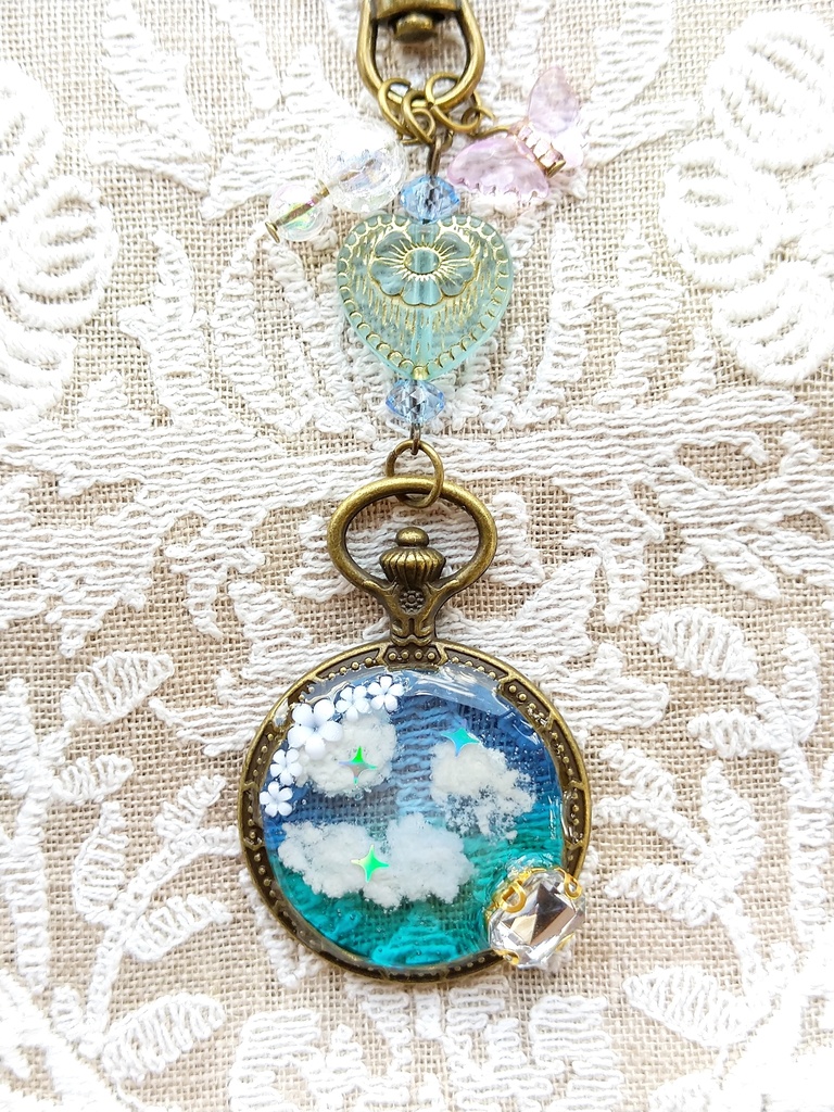 空駆ける召喚獣 FF16パーティメンバー&ドミナント アンティーク レジンキーホルダー