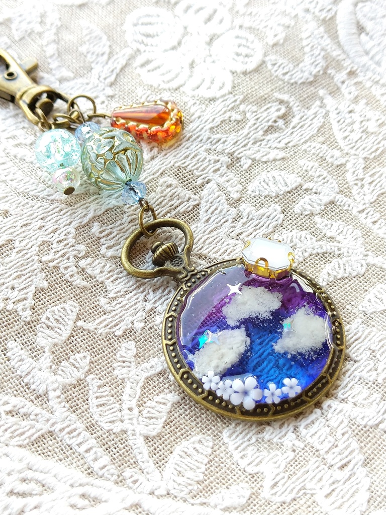 空駆ける召喚獣 FF16パーティメンバー&ドミナント アンティーク レジンキーホルダー