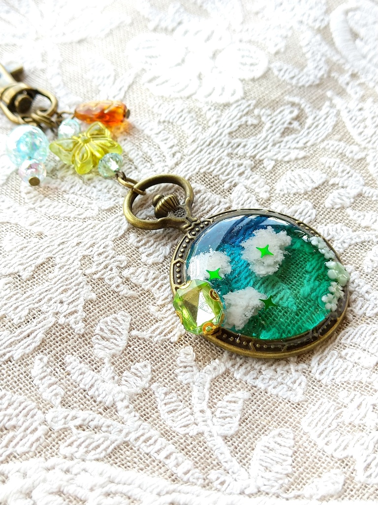 空駆ける召喚獣 FF16パーティメンバー&ドミナント アンティーク レジンキーホルダー