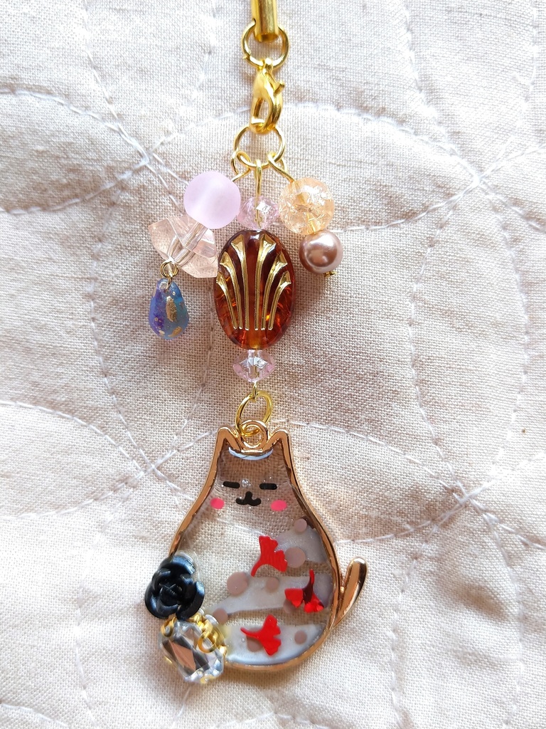 FF9パーティメンバー ぽっちゃりねこモチーフ レジンストラップ