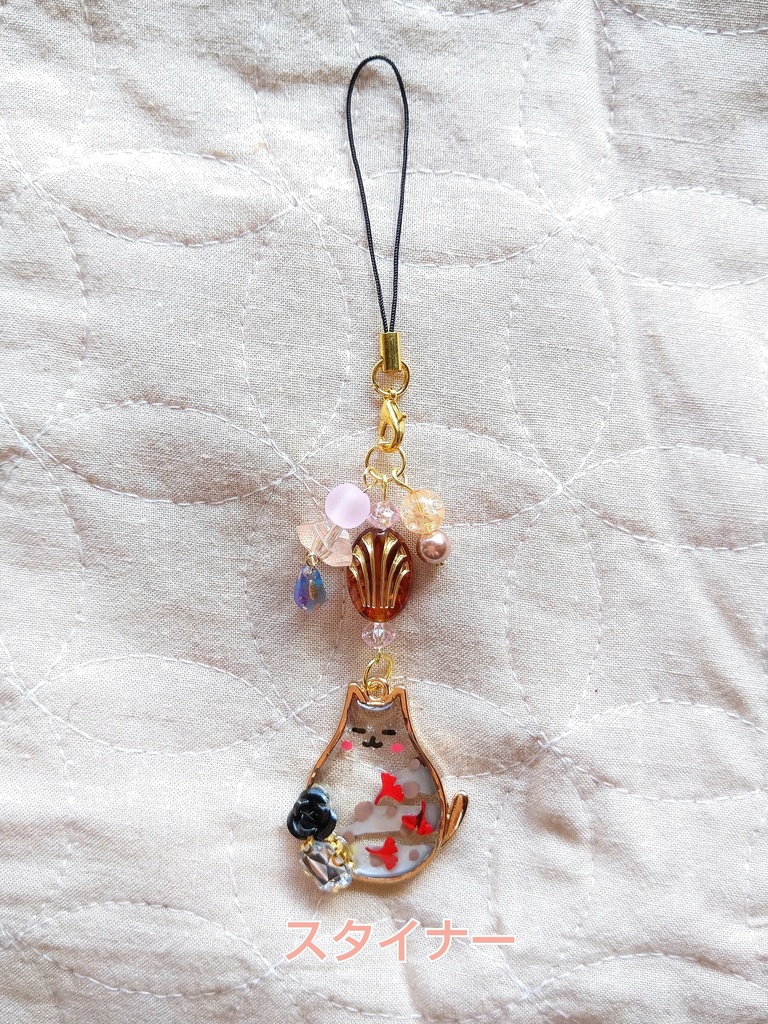 FF9パーティメンバー ぽっちゃりねこモチーフ レジンストラップ