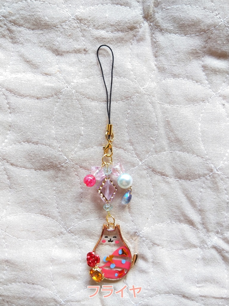 FF9パーティメンバー ぽっちゃりねこモチーフ レジンストラップ