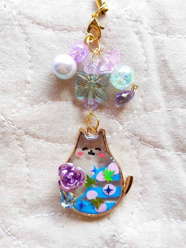 FF9パーティメンバー ぽっちゃりねこモチーフ レジンストラップ