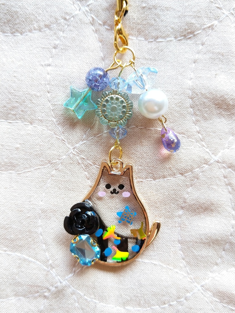 FF9パーティメンバー ぽっちゃりねこモチーフ レジンストラップ