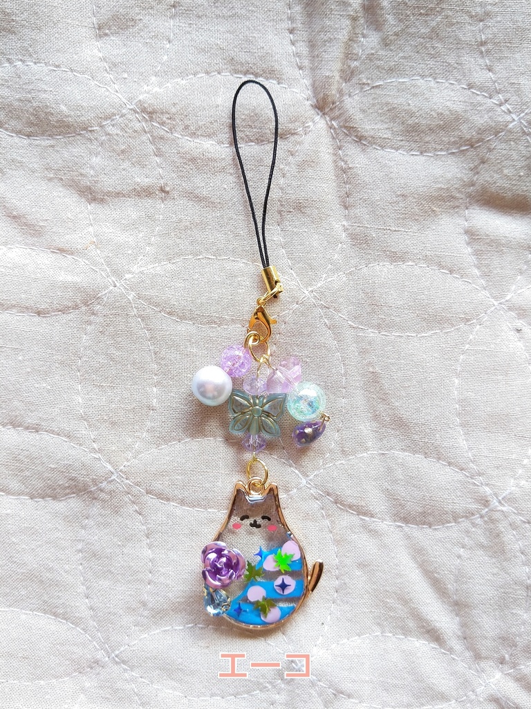 FF9パーティメンバー ぽっちゃりねこモチーフ レジンストラップ