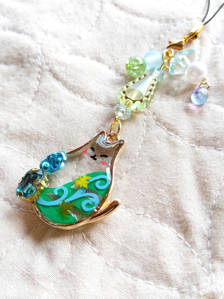 FF9パーティメンバー ぽっちゃりねこモチーフ レジンストラップ