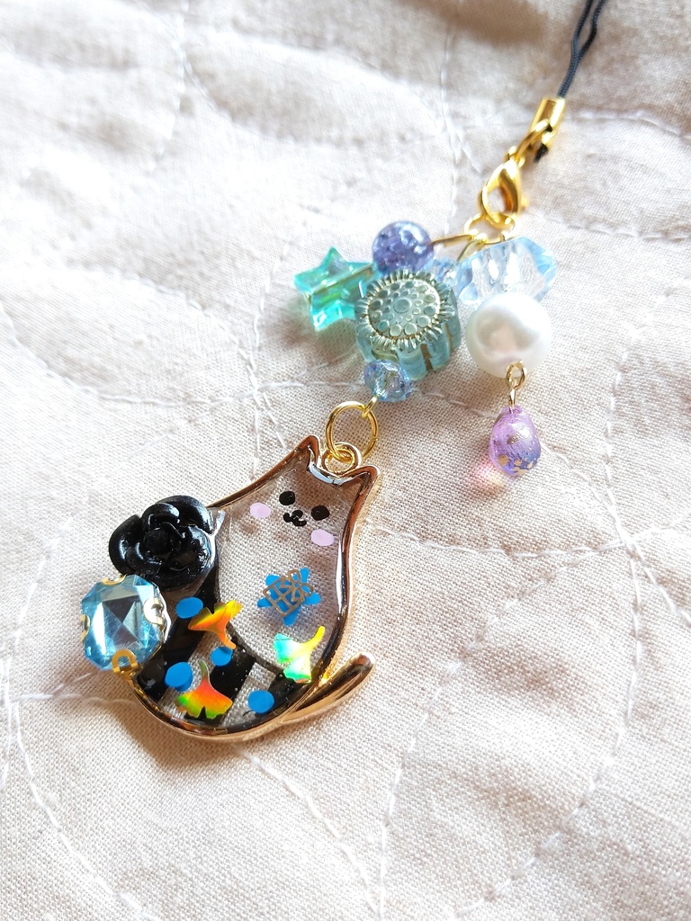 FF9パーティメンバー ぽっちゃりねこモチーフ レジンストラップ