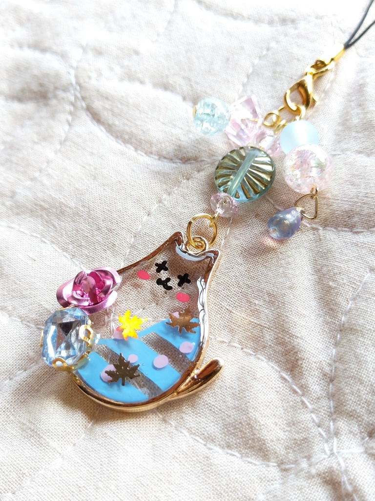 FF9パーティメンバー ぽっちゃりねこモチーフ レジンストラップ