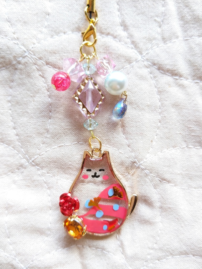 FF9パーティメンバー ぽっちゃりねこモチーフ レジンストラップ