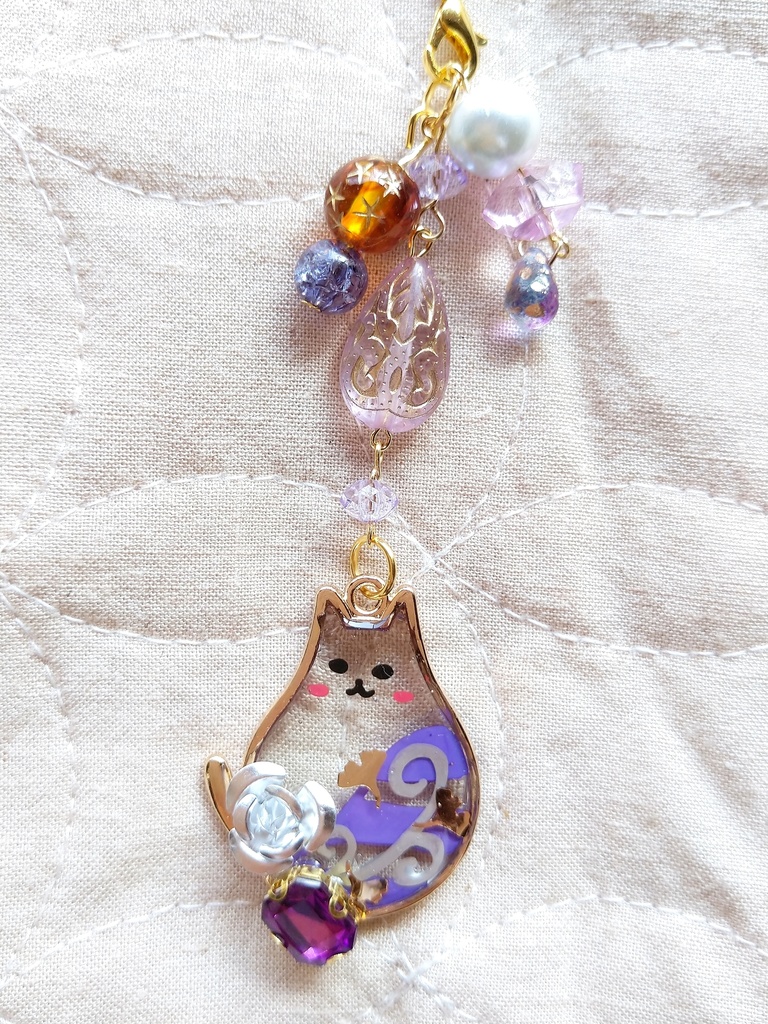 FF9パーティメンバー ぽっちゃりねこモチーフ レジンストラップ