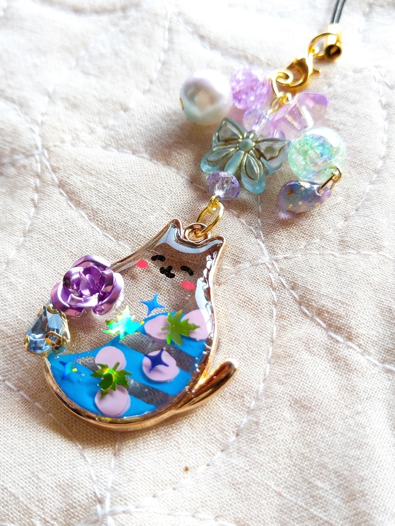 FF9パーティメンバー ぽっちゃりねこモチーフ レジンストラップ