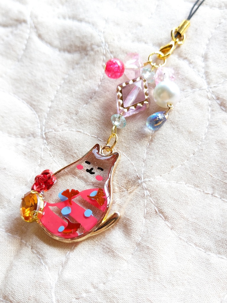 FF9パーティメンバー ぽっちゃりねこモチーフ レジンストラップ