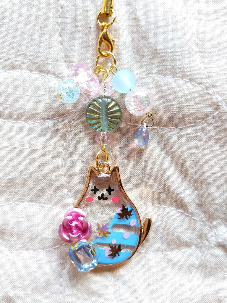 FF9パーティメンバー ぽっちゃりねこモチーフ レジンストラップ