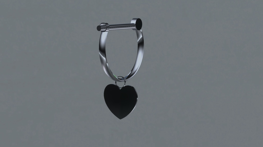「VRchat向け」ハートのピアス